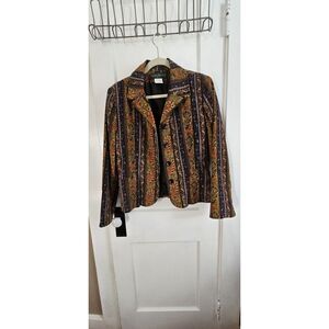 harve benard by benard holtzman petie 12 floral print Corduroy jacket‎